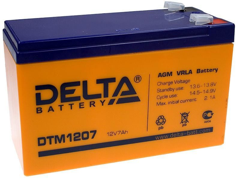 Аккумулятор Delta DTM 1207 (12В/7Ач) уп-5шт