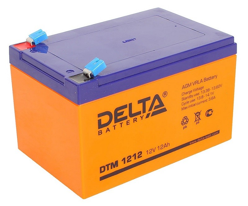 Аккумулятор Delta DTM 1212 (12В/12Ач)уп 4шт