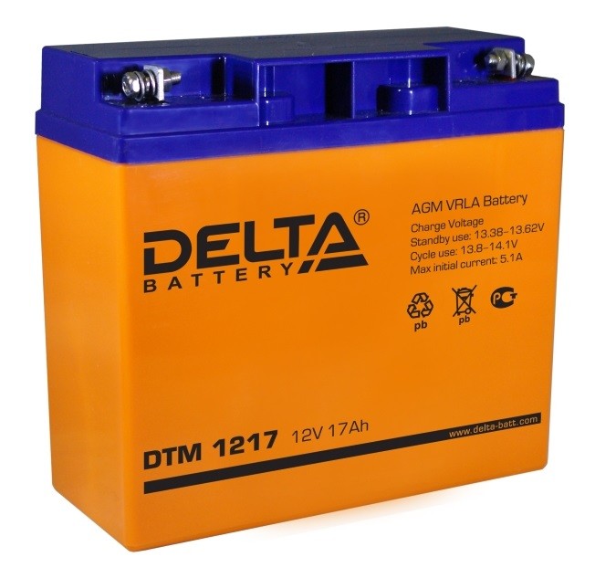 Аккумулятор Delta DTM 1217 (12В/17Ач)уп-2шт