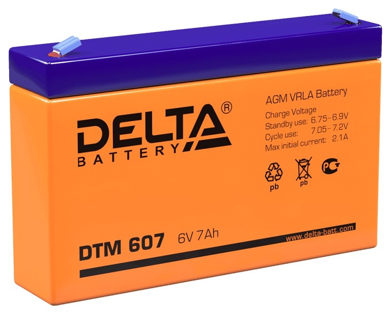 Аккумулятор Delta DTM 607 герметичный свинцово-кислотный