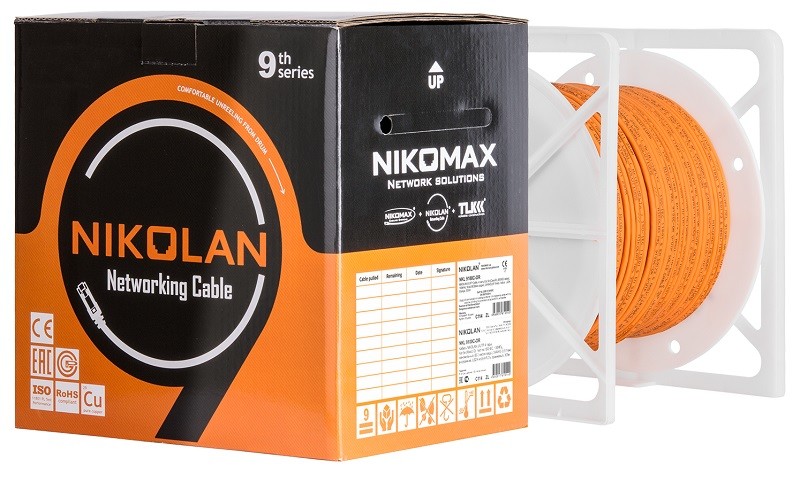 NKL 9140C-OR кабель NIKOLAN U/UTP 4 пары