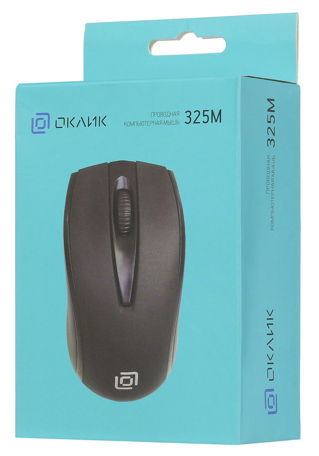 Мышь Oklick 325M, оптическая (1000dpi) USB (2but)