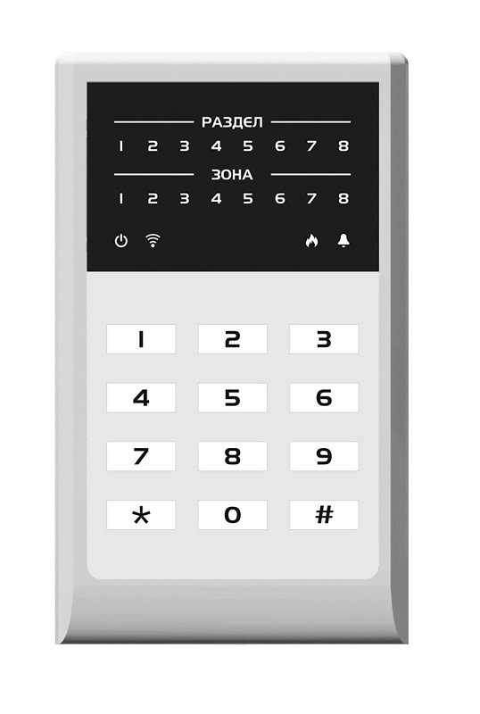 МИРАЖ-КД-04 (grey)  кнопочная кодовая панель