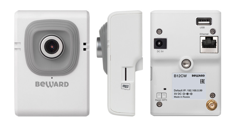 B12CW внутренняя компактная IP-камера видеонаблюдения с встроенным микрофоном и Wi-Fi Beward
