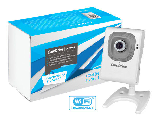 CD320 внутренняя компактная IP-камера видеонаблюдения со встроенным микрофоном и Wi-Fi Beward
