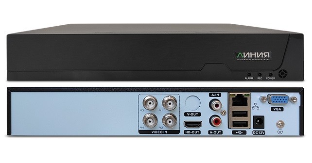 XVR 4N H.265-N мультиформатный видеорегистратор 4-х канальный Линия
